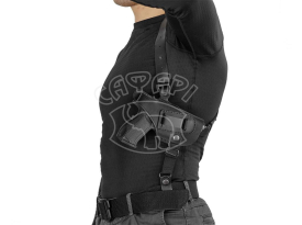 Кобура кожаная поясная/ плечевая со скобой A-Line для S.A.-911 купить