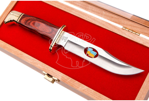 Нож с фиксированным клинком Buck 119 Ukrainian wood