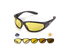 Самозатемняющиеся очки для мотоциклистов Global Vision Hercules-1 Photocromic yellow линзы желтые