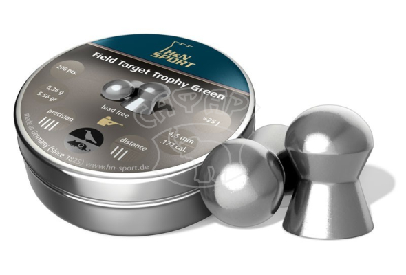 Пневматические пули H&N Field & Target Trophy Green k .177 200 шт